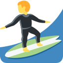 Twitter (Twemoji 14.0)  🏄‍♂️  Man Surfing Emoji