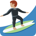 Twitter (Twemoji 14.0)  🏄🏽‍♂️  Man Surfing: Medium Skin Tone Emoji