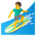 Google (Android 12L)  🏄‍♂️  Man Surfing Emoji