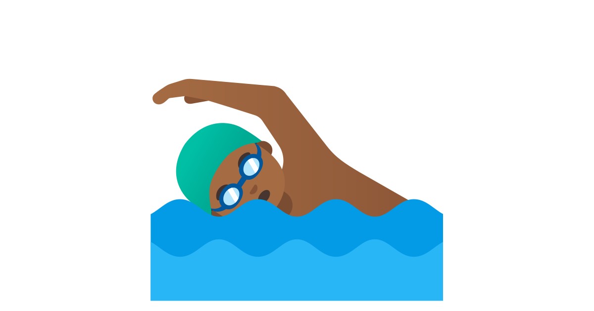 🏊🏾‍♂️  Man Swimming: Medium-dark Skin Tone