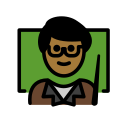 OpenMoji 13.1  👨🏾‍🏫  Man Teacher: Medium-dark Skin Tone Emoji
