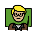 OpenMoji 13.1  👨🏼‍🏫  Man Teacher: Medium-light Skin Tone Emoji