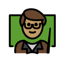 OpenMoji 13.1  👨🏽‍🏫  Man Teacher: Medium Skin Tone Emoji