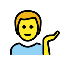 OpenMoji 13.1  💁‍♂️  Man Tipping Hand Emoji
