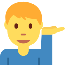 Twitter (Twemoji 14.0)  💁‍♂️  Man Tipping Hand Emoji