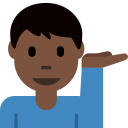 Twitter (Twemoji 14.0)  💁🏿‍♂️  Man Tipping Hand: Dark Skin Tone Emoji