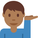 Twitter (Twemoji 14.0)  💁🏾‍♂️  Man Tipping Hand: Medium-dark Skin Tone Emoji