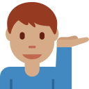 Twitter (Twemoji 14.0)  💁🏽‍♂️  Man Tipping Hand: Medium Skin Tone Emoji