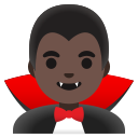 Google (Android 12L)  🧛🏿‍♂️  Man Vampire: Dark Skin Tone Emoji