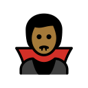 OpenMoji 13.1  🧛🏾‍♂️  Man Vampire: Medium-dark Skin Tone Emoji