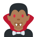 Twitter (Twemoji 14.0)  🧛🏾‍♂️  Man Vampire: Medium-dark Skin Tone Emoji