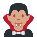 Twitter (Twemoji 14.0)  🧛🏽‍♂️  Man Vampire: Medium Skin Tone Emoji
