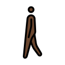 OpenMoji 13.1  🚶🏿‍♂️  Man Walking: Dark Skin Tone Emoji