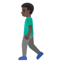 Google (Android 12L)  🚶🏿‍♂️  Man Walking: Dark Skin Tone Emoji