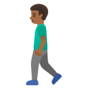 Google (Android 12L)  🚶🏾‍♂️  Man Walking: Medium-dark Skin Tone Emoji