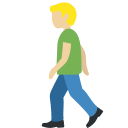 Twitter (Twemoji 14.0)  🚶🏼‍♂️  Man Walking: Medium-light Skin Tone Emoji