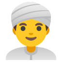 Google (Android 12L)  👳‍♂️  Man Wearing Turban Emoji