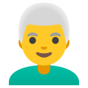 Google (Android 12L)  👨‍🦳  Man: White Hair Emoji