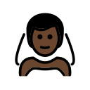 OpenMoji 13.1  👰🏿‍♂️  Man With Veil: Dark Skin Tone Emoji