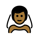 OpenMoji 13.1  👰🏾‍♂️  Man With Veil: Medium-dark Skin Tone Emoji