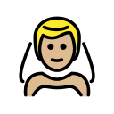 OpenMoji 13.1  👰🏼‍♂️  Man With Veil: Medium-light Skin Tone Emoji
