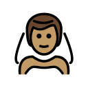 OpenMoji 13.1  👰🏽‍♂️  Man With Veil: Medium Skin Tone Emoji