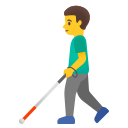 Google (Android 12L)  👨‍🦯  Man With White Cane Emoji