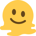 Twitter (Twemoji 14.0)  🫠  Melting Face Emoji