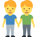 Twitter (Twemoji 14.0)  👬  Men Holding Hands Emoji