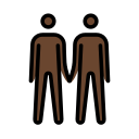 OpenMoji 13.1  👬🏿  Men Holding Hands: Dark Skin Tone Emoji