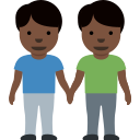 Twitter (Twemoji 14.0)  👬🏿  Men Holding Hands: Dark Skin Tone Emoji