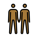 OpenMoji 13.1  👬🏾  Men Holding Hands: Medium-dark Skin Tone Emoji