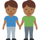 Twitter (Twemoji 14.0)  👬🏾  Men Holding Hands: Medium-dark Skin Tone Emoji