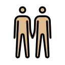 OpenMoji 13.1  👬🏼  Men Holding Hands: Medium-light Skin Tone Emoji
