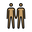OpenMoji 13.1  👬🏽  Men Holding Hands: Medium Skin Tone Emoji