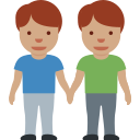 Twitter (Twemoji 14.0)  👬🏽  Men Holding Hands: Medium Skin Tone Emoji