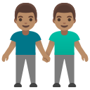 Google (Android 12L)  👬🏽  Men Holding Hands: Medium Skin Tone Emoji