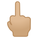Google (Android 12L)  🖕🏼  Middle Finger: Medium-light Skin Tone Emoji