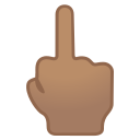 Google (Android 12L)  🖕🏽  Middle Finger: Medium Skin Tone Emoji