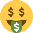 Twitter (Twemoji 14.0)  🤑  Money-mouth Face Emoji