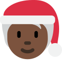 Twitter (Twemoji 14.0)  🧑🏿‍🎄  Mx Claus: Dark Skin Tone Emoji