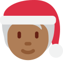 Twitter (Twemoji 14.0)  🧑🏾‍🎄  Mx Claus: Medium-dark Skin Tone Emoji
