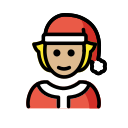 OpenMoji 13.1  🧑🏼‍🎄  Mx Claus: Medium-light Skin Tone Emoji