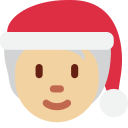 Twitter (Twemoji 14.0)  🧑🏼‍🎄  Mx Claus: Medium-light Skin Tone Emoji