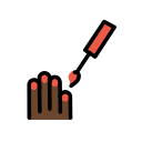 OpenMoji 13.1  💅🏿  Nail Polish: Dark Skin Tone Emoji