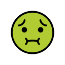 OpenMoji 13.1  🤢  Nauseated Face Emoji