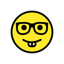 OpenMoji 13.1  🤓  Nerd Face Emoji