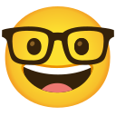 Google (Android 12L)  🤓  Nerd Face Emoji