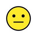 OpenMoji 13.1  😐  Neutral Face Emoji