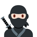 Twitter (Twemoji 14.0)  🥷🏻  Ninja: Light Skin Tone Emoji
